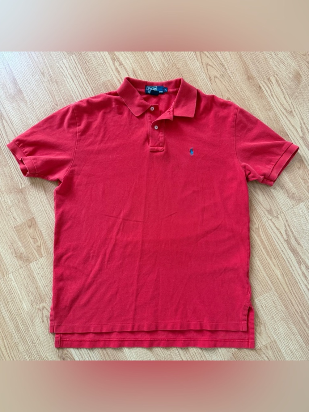 Vintage Ralph Lauren Red Short-Sleeve Polo with Blue Pony